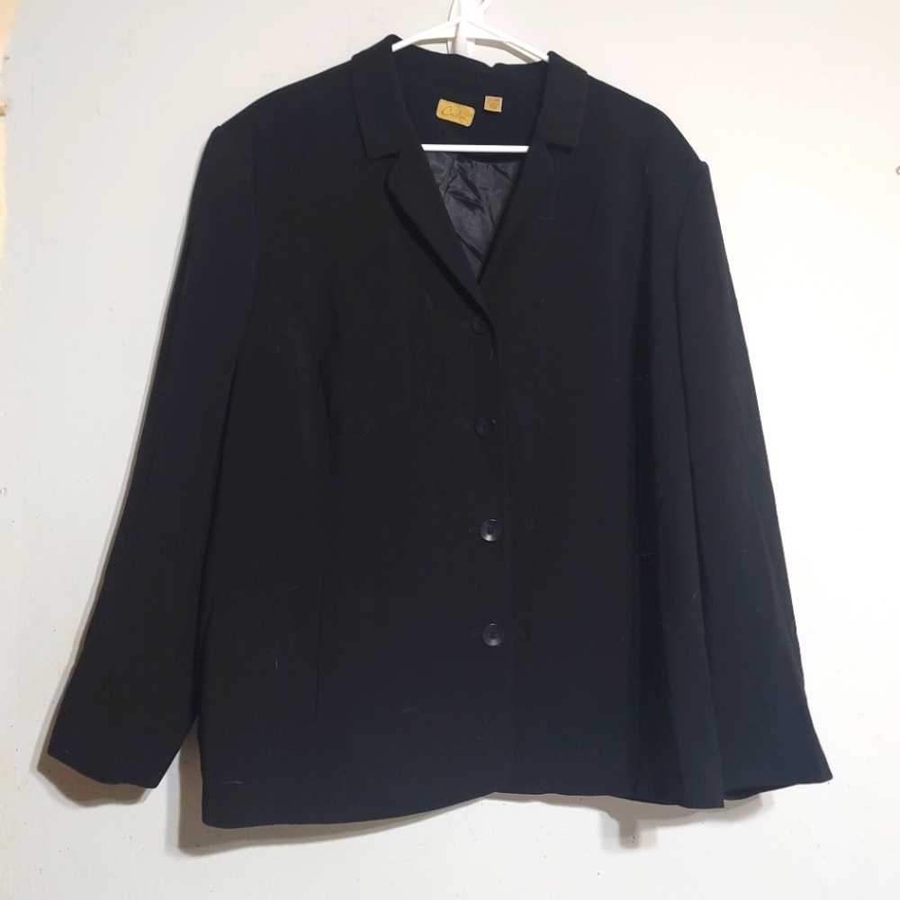 Classic Black‎ Women's Blazer Sz 22 Petite 2x